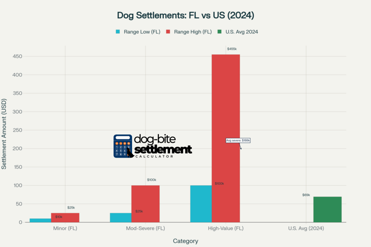 average dog bite settlement in Florida