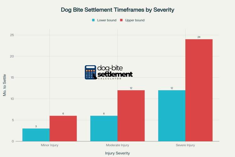 dogbite settlement timeframes based on injury severity